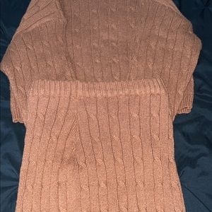 Brown knit Sweater and Skirt